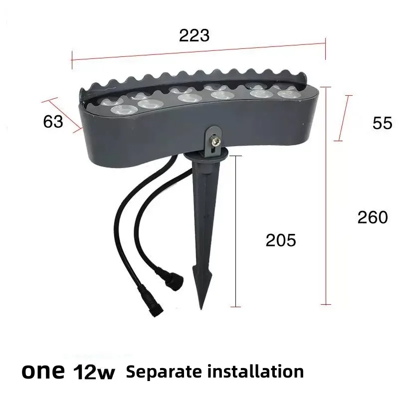 LEDTree Holding Light OutdoorLamp Post Projection RGB Automatic Color Change IP65 Waterproof Spot Lights For Garden Ground Plug