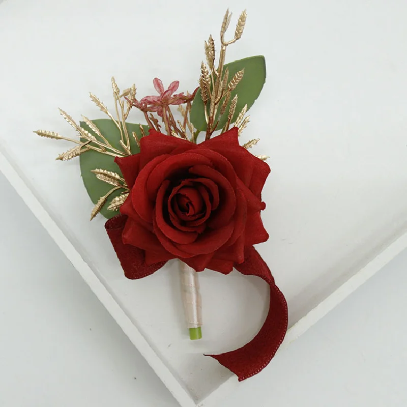 pe foam rose bouquet romantic simulation hand holding flower wedding party bride supplies home decoration Boutonniere And Wrist Corsag Wedding Supplies Wedding Flower Art Simulation Flower Business Celebration Opening Guests Hand  430