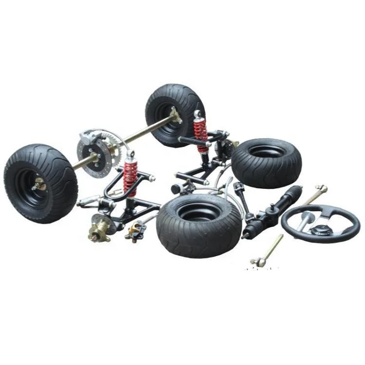 GO KART KARTING ATV UTV 1M Rear Axle Steering Gear Rack Pinion Swingarms Tie Rod Steering Wheel With Wheel