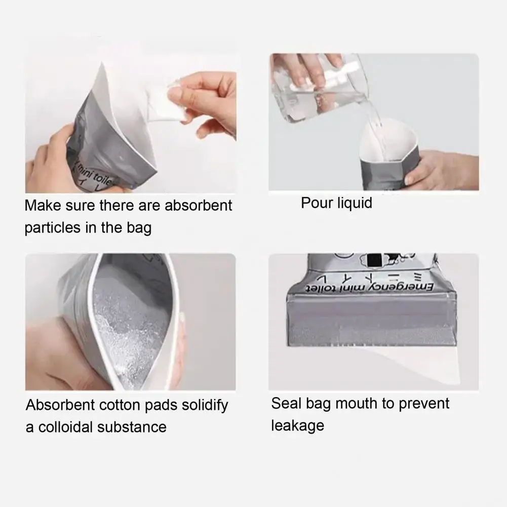 Instant Absorbent Pee Bag Travel Pee Bags Leakproof Disposable Urine Bags for Men Women Traffic Jam Emergency Camping Unisex urine bag disposable urine bag