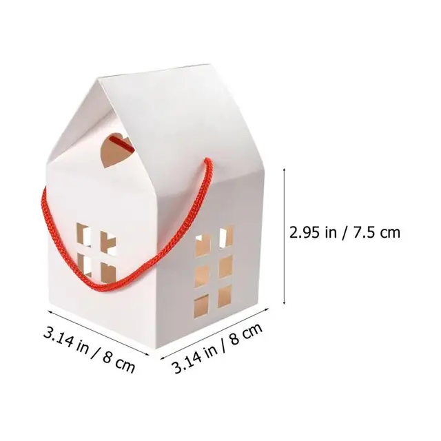 빈 종이 집 모양 사탕 상자: 축하를 더욱 특별하게