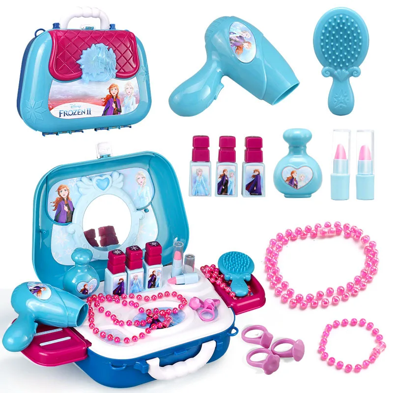 Disney backpack toy genuine cartoon Minnie mouse makeup dressing table makeup box girls toy Christmas present