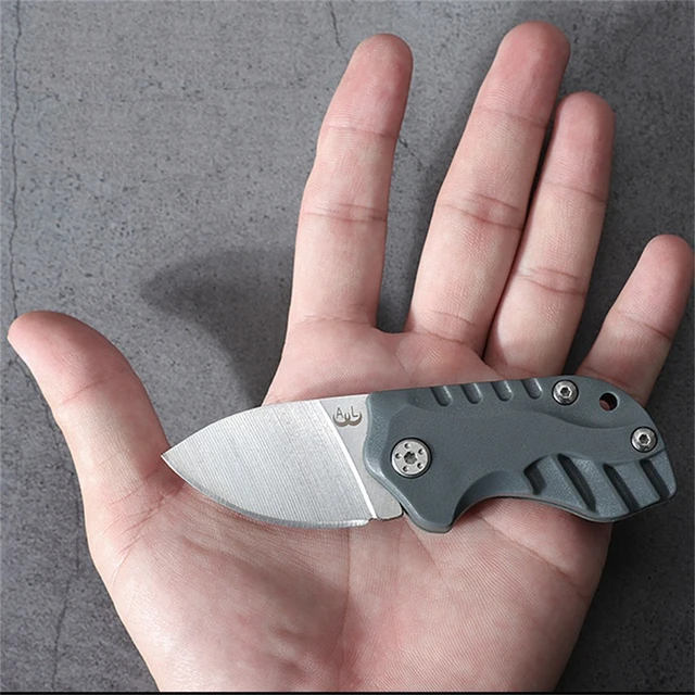 Cuchillo plegable táctico de colección, cuchillo utilitario, cuchillo de  bolsillo grabado de ciervo - AliExpress