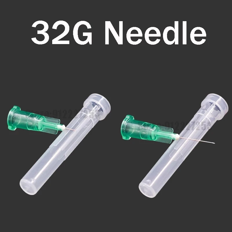 

32G Needle Piercing Transparent Syringe Injection Glue Clear Tip Cap For Pharmaceutical Injection Needle 32G 4mm 13mm