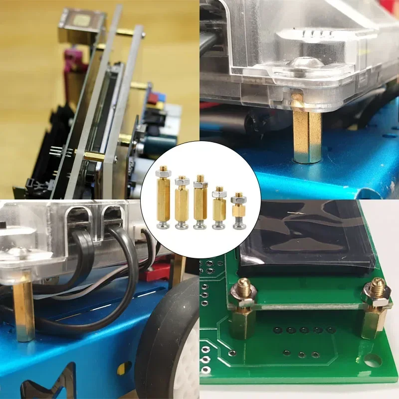 M2 M3 M4 M5 M6 Brass Standoff Spacer Phillips Spacing Screw Nut Set PCB Support Pillars Column Board Rack Stud Spacers Motherboard brass standoff spacer