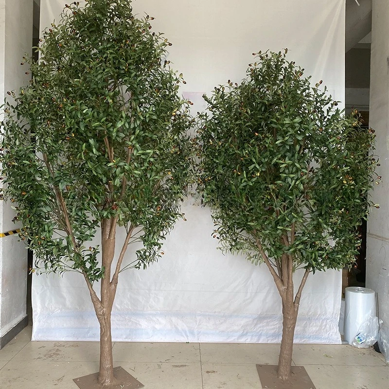 شجرة زيتون صناعية كبيرة بتصميم واقعي، مناسبة للداخ...