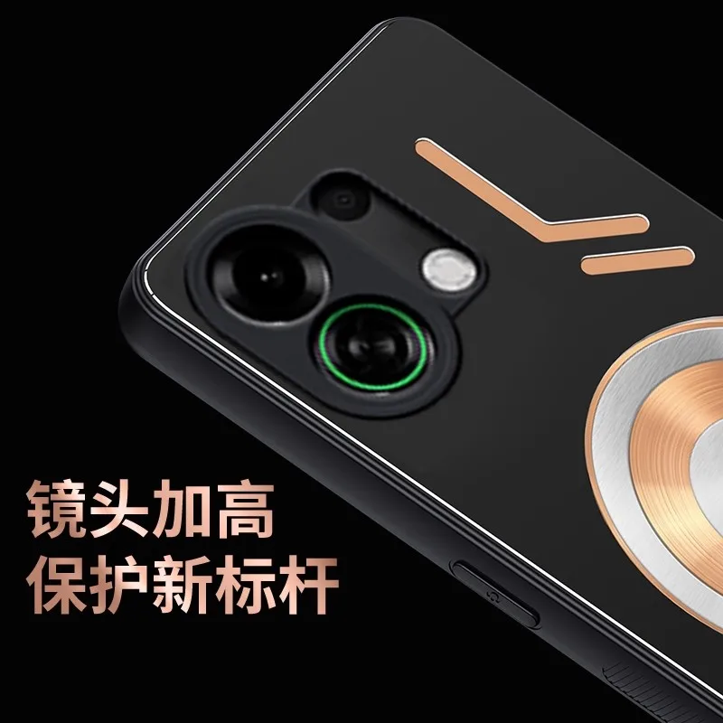 Premium Brass Graphene Cooling Phone Case with Metal Magnetic Red Copper Heat Dissipation Feature