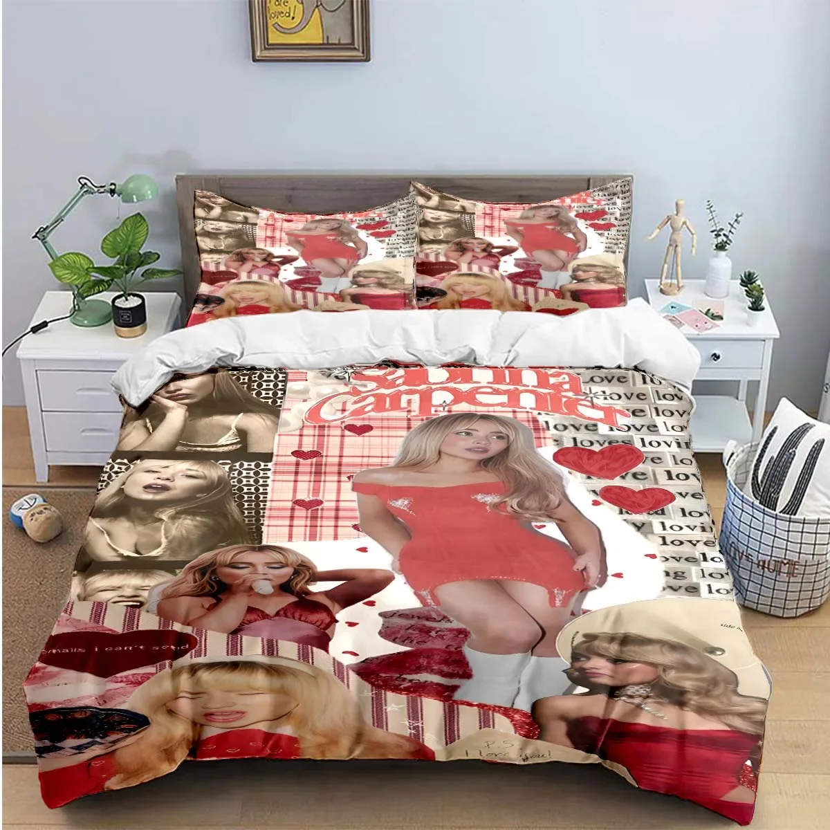 Hot Pop Sängerin S-Sabrina Bettwäsche-Sets Bett Liefert Set Bettbezug Bett Tröster Set Bettwäsche Set Luxus Geschenk – Detail 24