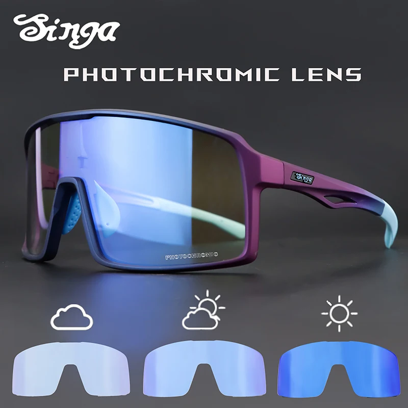 Photochrome Fahrradbrille Singa Radsport-Sonnenbrille UV400 Laufsonnenbrille Brillengläser Fahrrad-Eyewear Sonnenbrillen-Ausrüstung