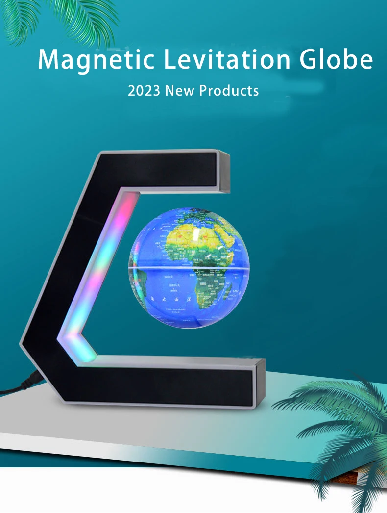 Rotating Magnetic Float With Led Light Home Decoration Kids Birthday Gift