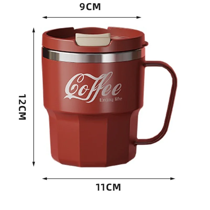 Stainless Steel Insulated Coffee Mug with Lid for Hot and Cold Drinks