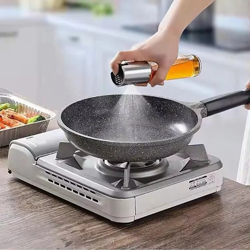 Olive Oil Sprayer Spritzer Bottle For Cooking Oil Dispenser Vinegar Bottle Air Fryer Kitchen Cooking Frying Salad Baking BBQ 1pc