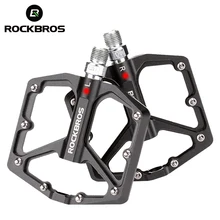  ROCKBROS MTB Cycling Ultralight Pedal Bike Bicycle Sealed DU Bearing Pedals Aluminum Alloy CRMO Non-slip Cleat Bike Part Pedals 