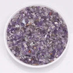 Natural Tumbled Gemstone Chips for Decorative Bedding and Vase Filler, 3-5mm (Amethyst)