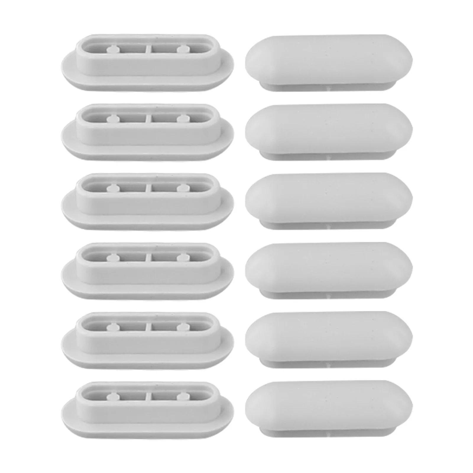 12Pcs Toilet Seat er Toilet Seat Bumpers Top Cover Cushion Stopper Gray Shock-Proof Pad Bathroom Accessories