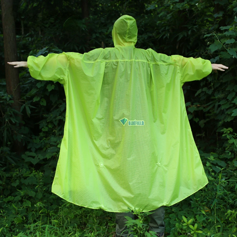 

Waterproof Breathable Raincoat Running Light Weight Tourist Hiking Sport Jumpsuit Rain Pancho Hooded Capa De Chuva Rain Gear