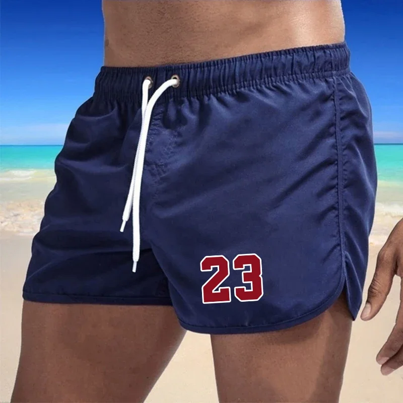 Swimwear Summer Swimming Trunks Pockets Sports Shorts Men Quick Dry Surfing Men's Beach Shorts Beachwear 2024 Breathable Male 4