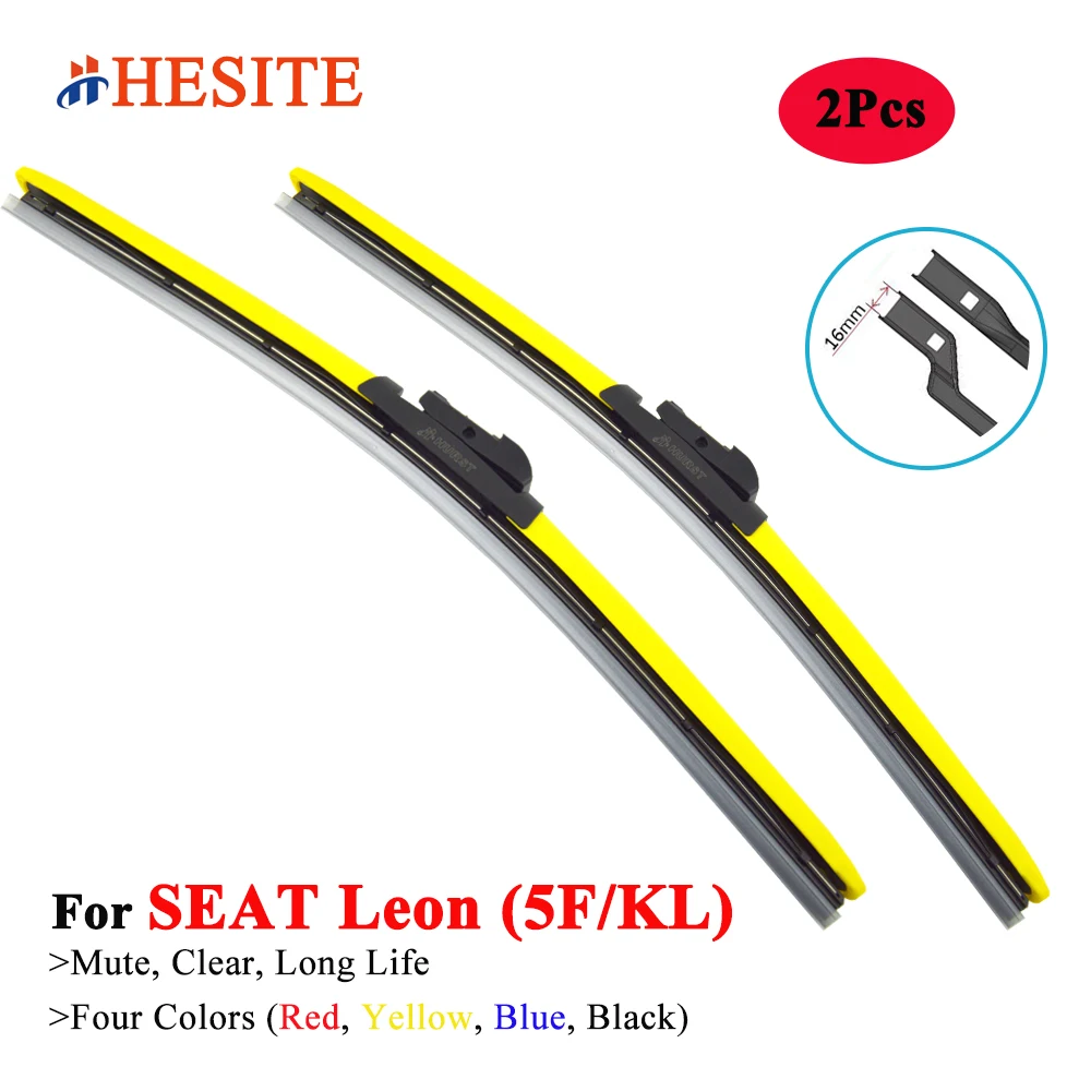 HESITE Colorful Car Wiper Blade For SEAT LEON Hatchback Estate Coupe 5F1 5F5 5F8 KL1 KL8 2012