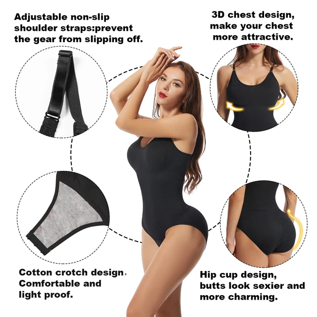 SEXYWG Shapewear Bodysuit Tummy Control Body Shaper Bodysuit Belly Shaper  Sexy Tummy Trimmer Bodysuit for Women - AliExpress