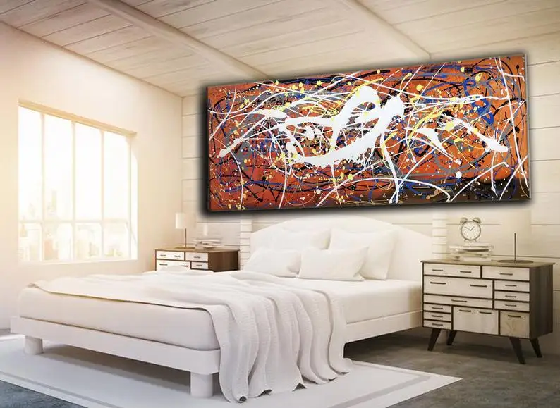 Jackson Pollock Art, Pouring Painting,Multicolor Painting, Extra Large Painting,Jackson Pollock Style Artabstract Oil  Abstract