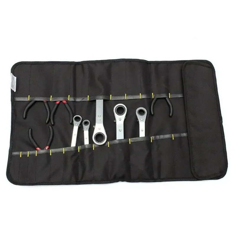 Hardware Tools Roll Plier Screwdriver Spanner Carry Case Pouch tool Bag box 22 Pockets 3 colors 5