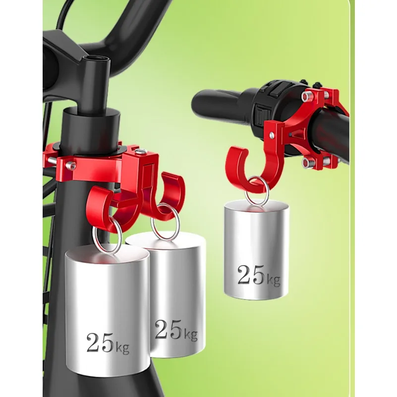 

Electric Scooter Hooks Simple Bike Shelf Tube Storage Hanger Buckle Ebikes Portable Double Metal Helmet Rack Co X9K6