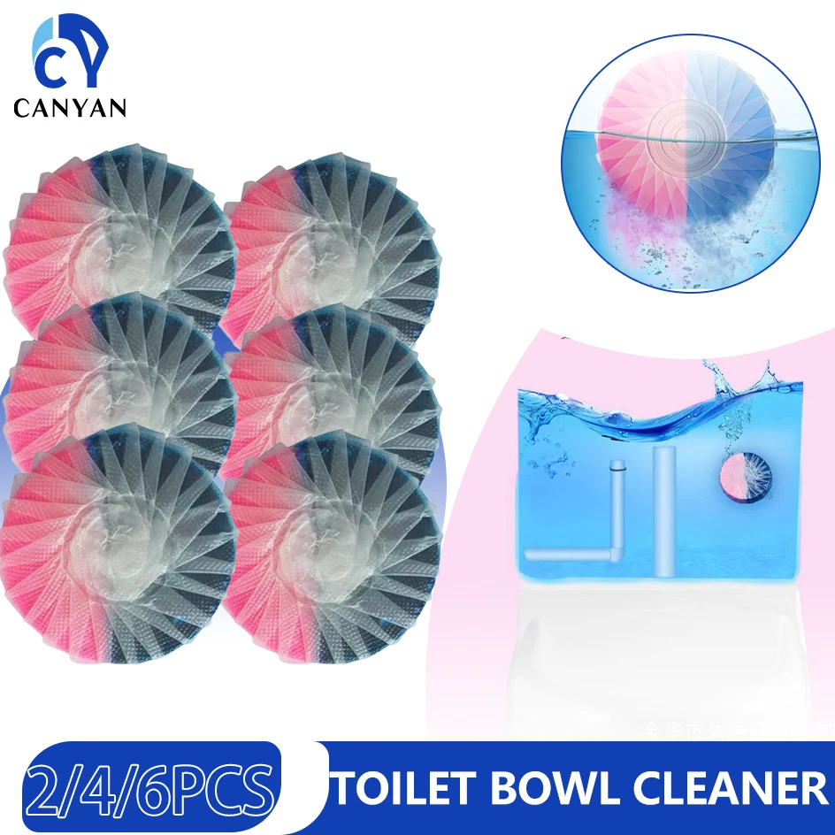 2/4/6pcs Multifunctional Effervescent Toilet Cleaner Kitchen Cleaning Tablets Car Window Cleaner Home Cleaning Accessories