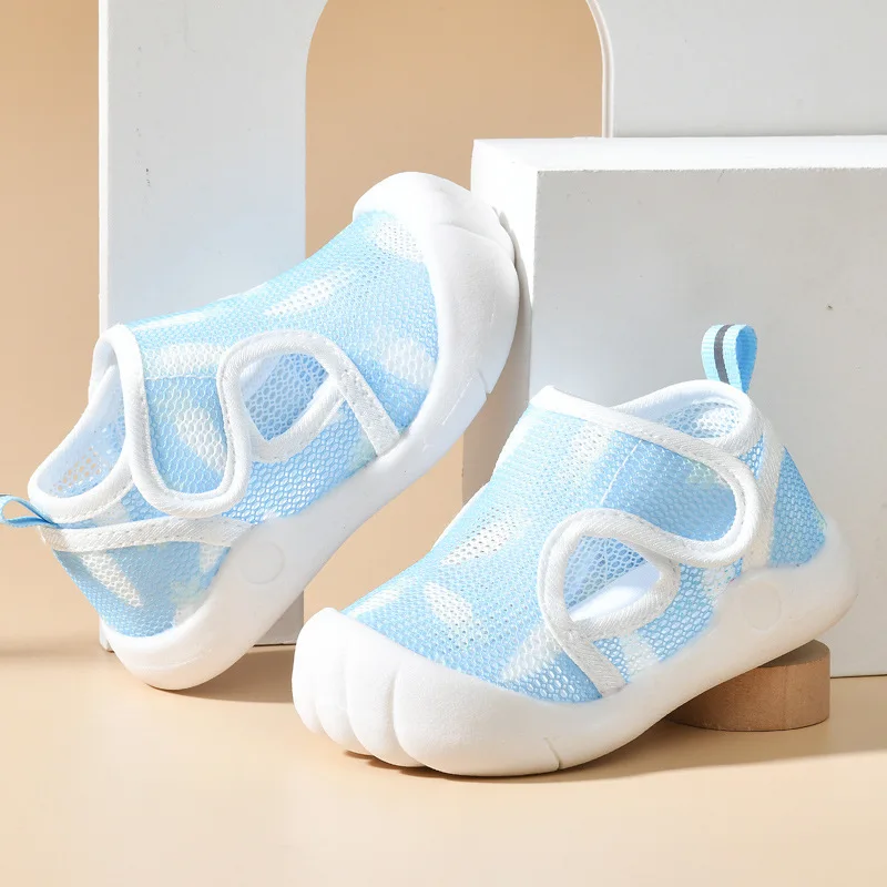Baby Shoes Newborn Infant Boys Girls Prewalker Mesh Breathable Casual Shoes Indoor Non-slip Walking Toddler Sneakers