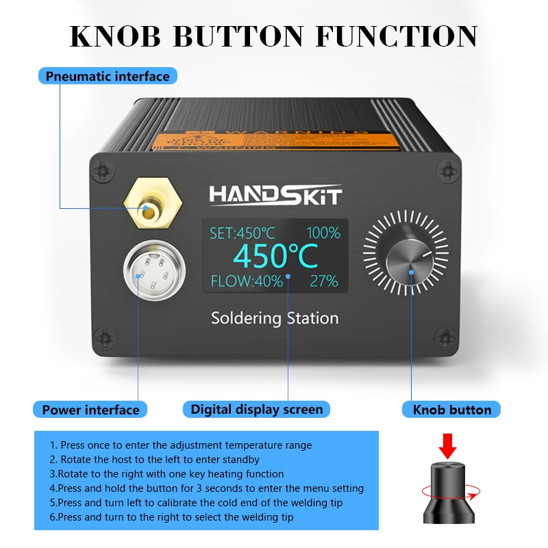 T12A Suction Tin Gun Desoldering Station Hot Air Gun Soldering Iron Suction Pen Intelligent STM 32 Soldering Station 3