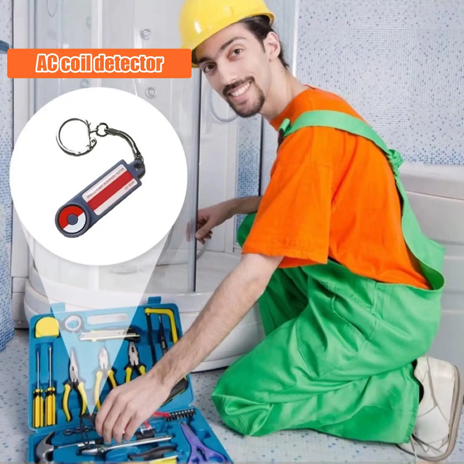 AC Refrigerant Leak Detector AC Coil Detector Heavy-Duty Key Ring Detection For Home Commercial Equipment Industrial Maintenance