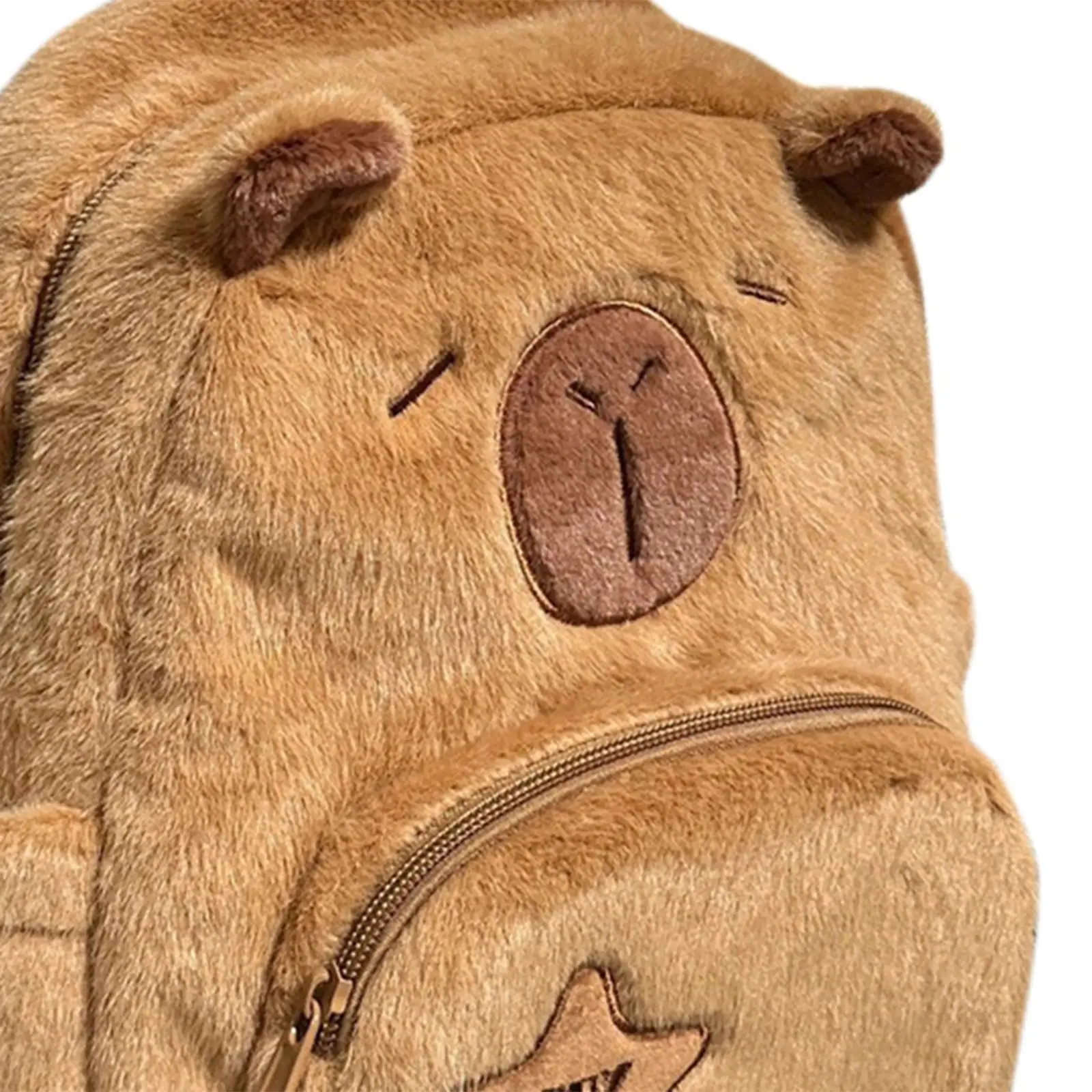 Plush Capybara Backpack Travel Backpack Casual Rucksack Cartoon Cute School Bag Bookbag for Girls Teens Adults College Student