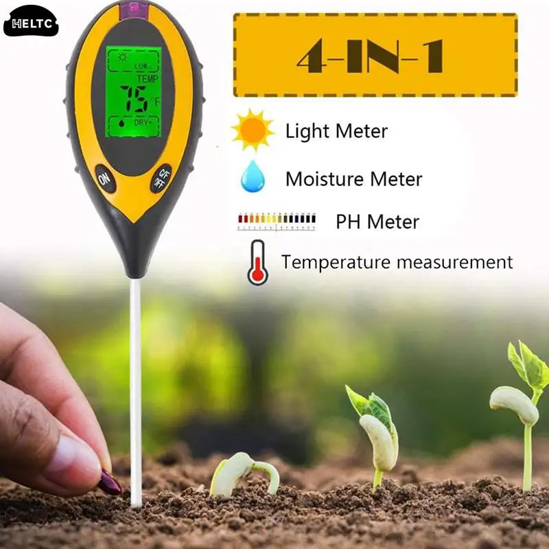 Soil PH Tester 3/4 In 1 PH Light Moisture Acidity Tester Soil Moisture Meter Plant Kit For Flowers