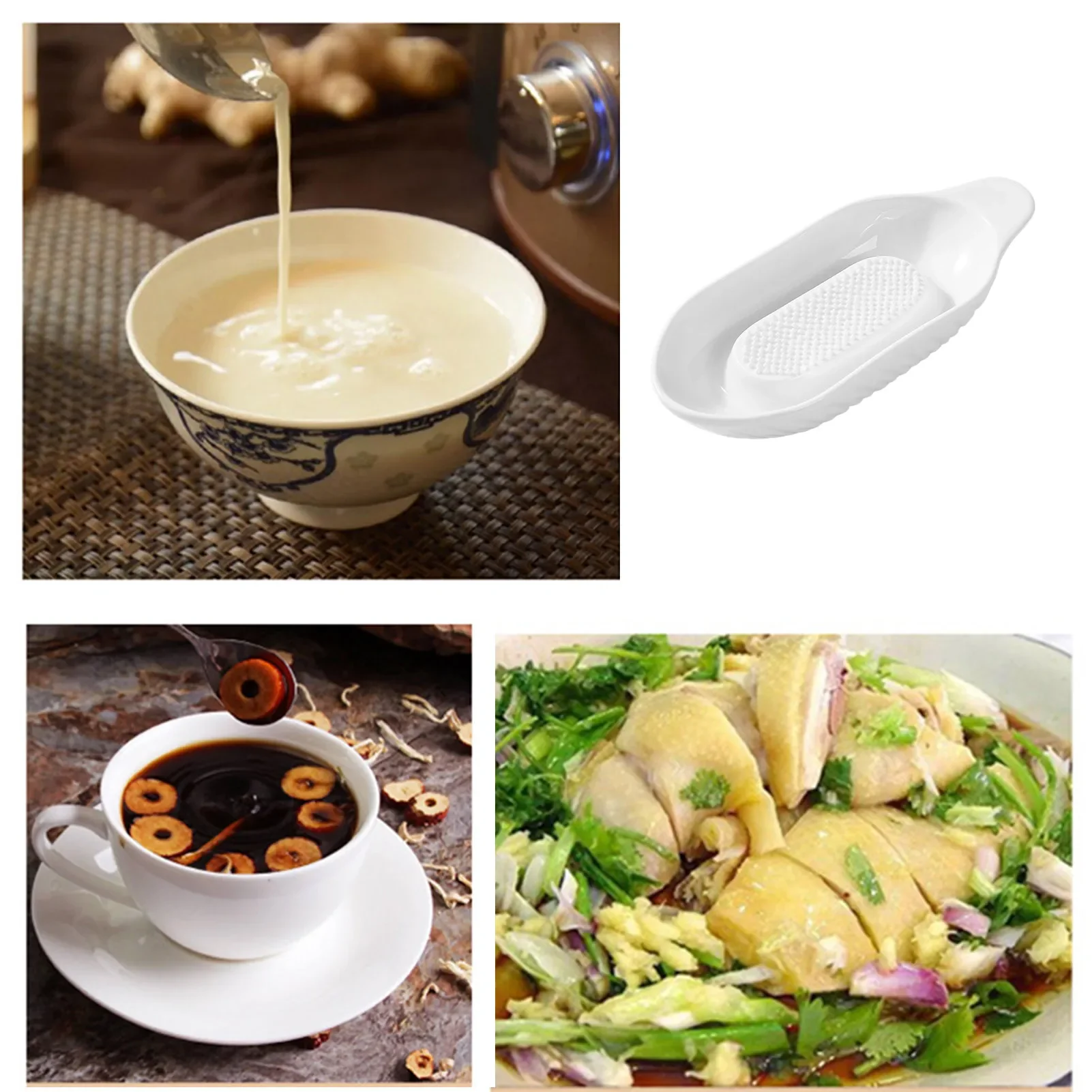 Ceramic Multipurpose Grater Plate for Ginger, Wasabi, Garlic, Cheese, and More