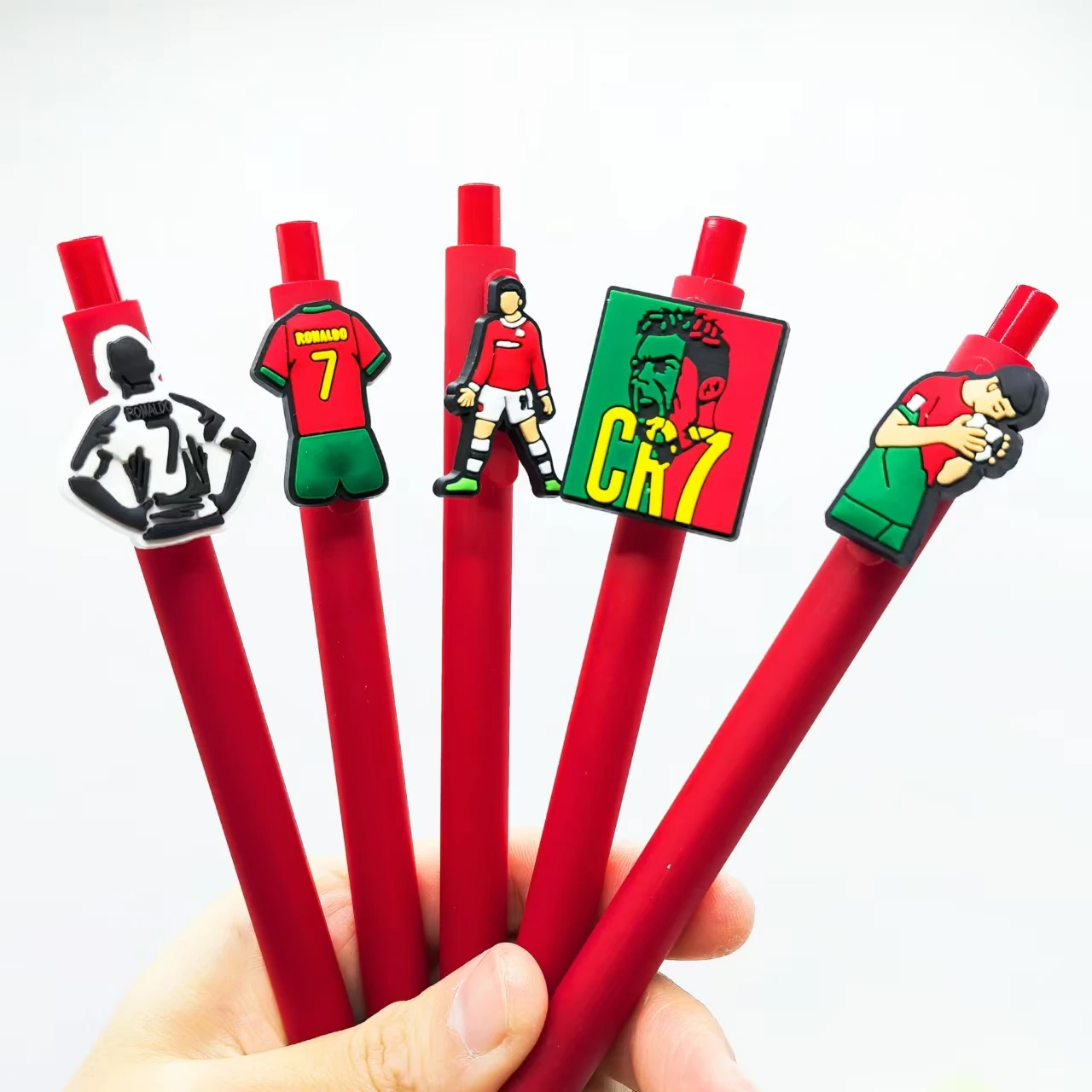 Set of 10 Red Series Football-Themed Ballpoint Pens - Perfect Gift