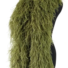  6 Ply Multicolor Ostrich Feather Boa Fluffy Ostrich Feathers Shawl Trims Diy Wedding Party Clothing Sewing Decorative Craft 