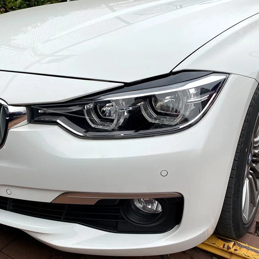DHBH-Carbon Fiber Scheinwerfer Augenlider Trim, Scheinwerfer Augenbraue Abdeckung Dekoration Styling Aufkleber für Bmw 3er F30 320I 325I 316 – Detail 8