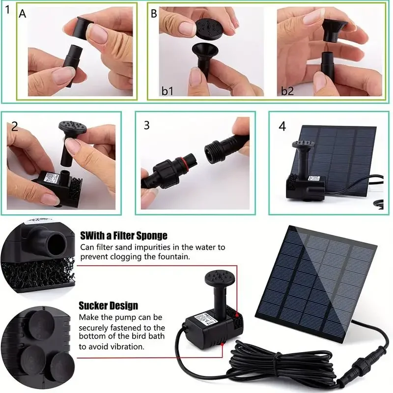 Solar Fountain with 6 Nozzles 3
