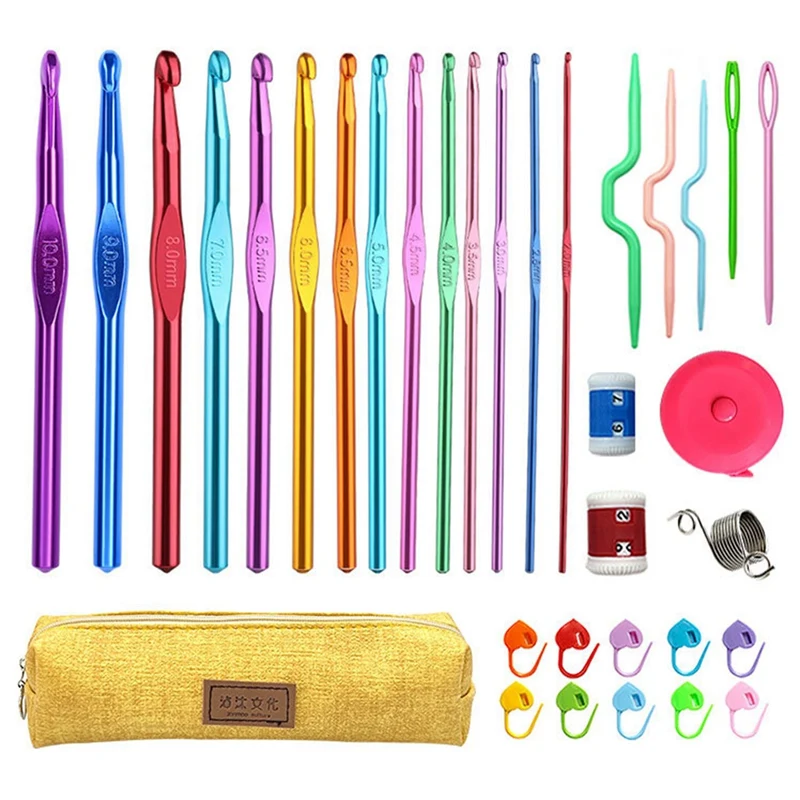 

Hot XD-Crochet Set Alumina Crochet Set DIY Hand Knitting Tool Material Sweater Needle Crochet