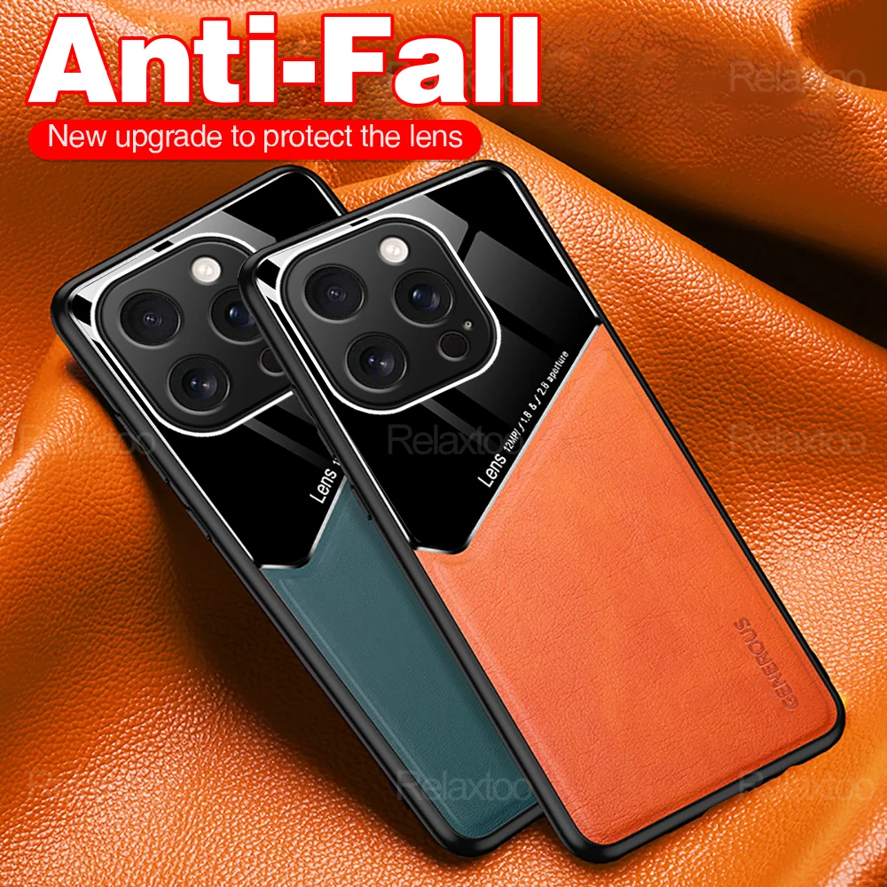 Magnetic Leather Anti-Fall Phone Case - Premium Protection 6.9 inches