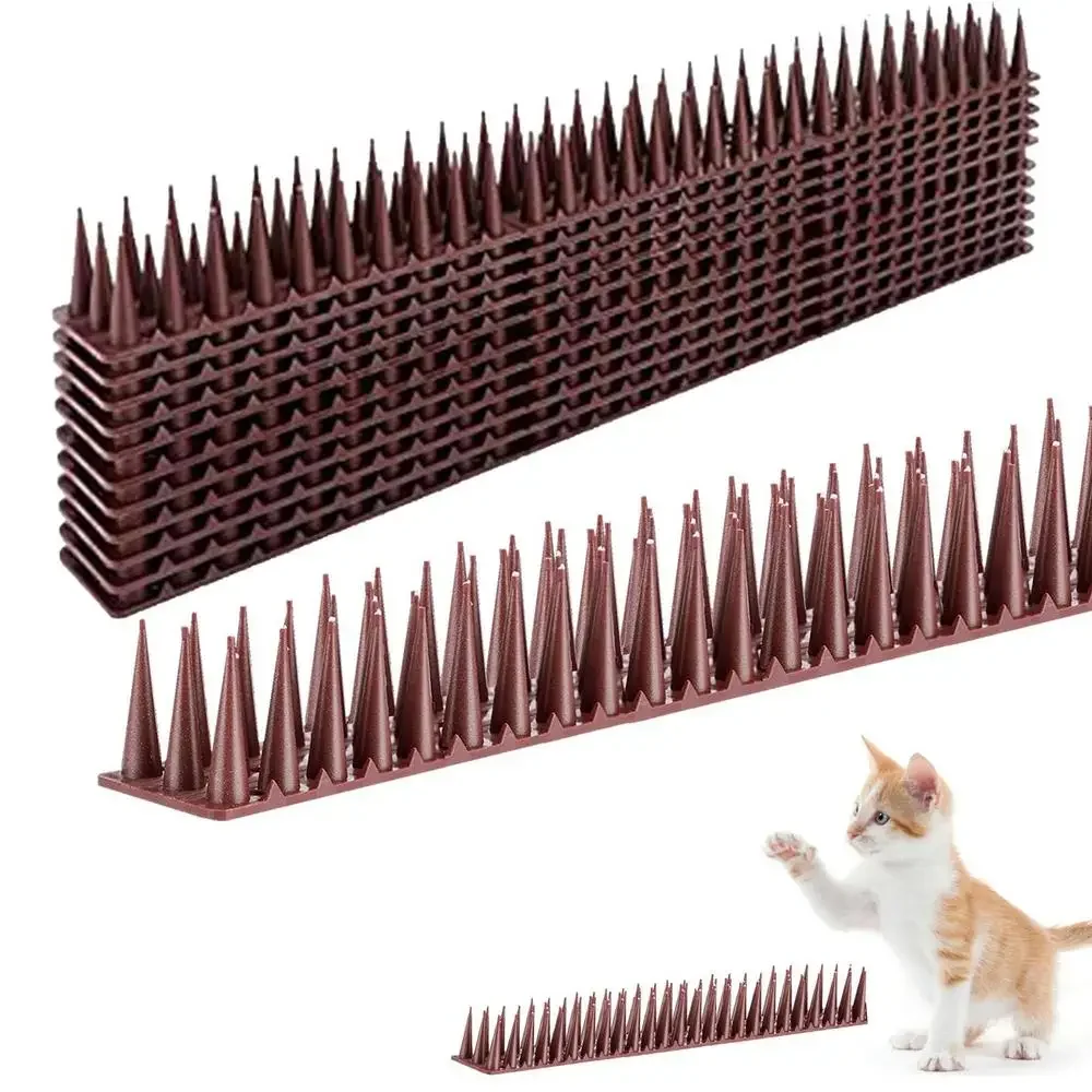 Gardening Bird Repellent Mat Fence Wall Spikes Bird Spikes Burglar Anti Cat Climb Anti-Bird Deterrent Spikes Straps Yard Supply