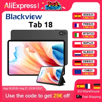 【Nuovo prodotto】Blackview Tab 18 Display da 12 pollici 2.4K MediaTek Helio G99 8/12GB+256GB 8800mAh Netflix HD Supporto Android Tablet P 1