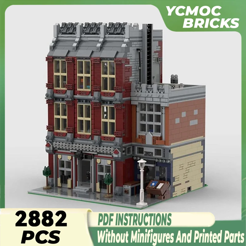 

City Street View Model Moc Building Bricks Town Cat Cafe Technology Modular Blocks Gifts Christmas Toys DIY Sets Assembly