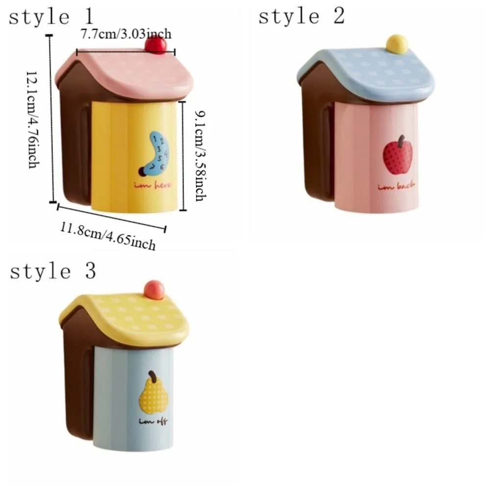 Wall Mounted Toothbrush Cup Holder Magnetic Cartoon Inverted Drain Holder Plastic Ventilated Mouthwash Cup Holder Hotel