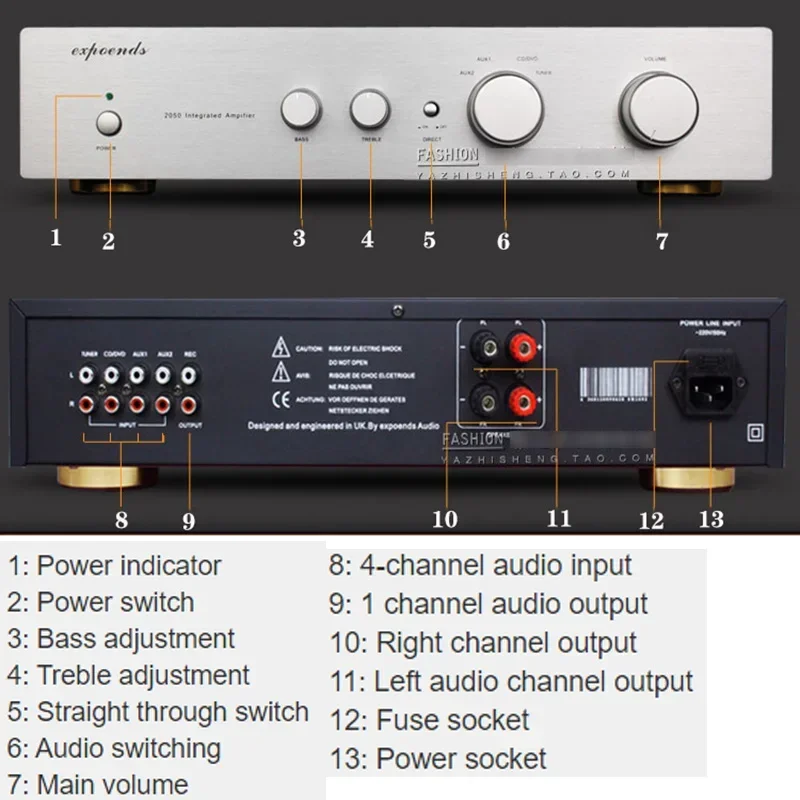 고출력 듀얼 변압기 트레블 베이스 조정, 160W * 2 2 2 채널 파워 앰프, NE5532 OP HIFI 앰프, 스테레오 앰프 오디오