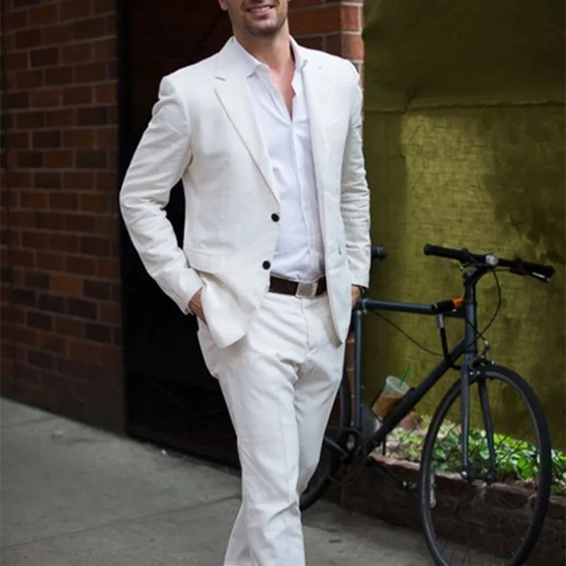 Latest Coat Pant Designs Ivory/White 