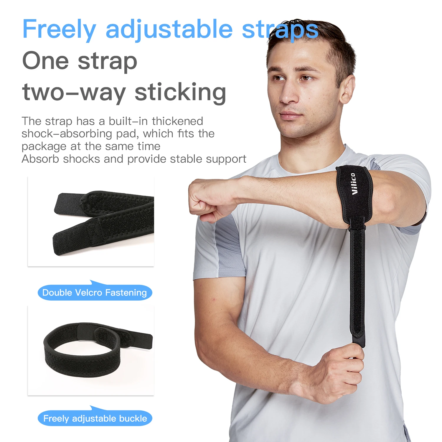 1Pc Tennis Elbow Strap for Tendonitis Joint Pain Adjustable Elbow Support Gym Basketball Tennis Golf Protector