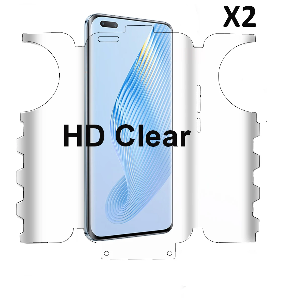 HD & Matte Curved Full Body Hydrogel Film - Front & Back Edge Clear Frosted Screen Protector (2-Pack)