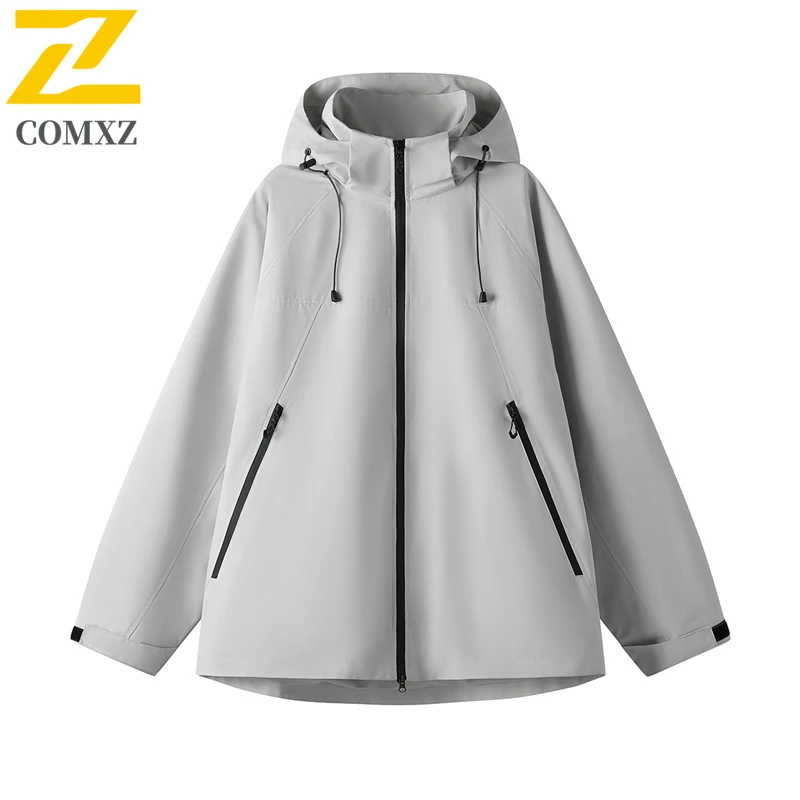 EiAO Windbreaker Premium Waterproof  Men Women Detachable Hood Windbreaker Couple's Outdoor Coat for Hiking Camping Fishing 2025