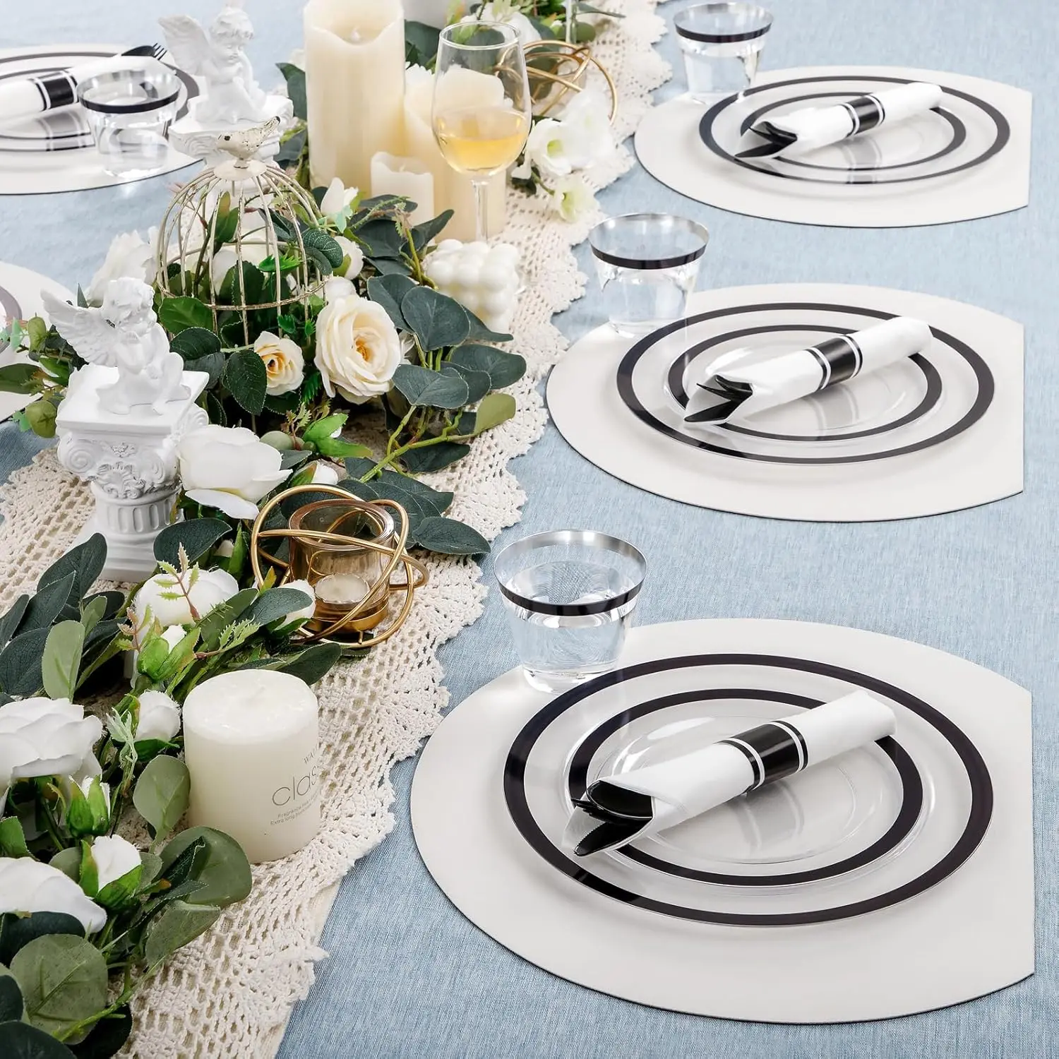 350PCS Party Dinnerware Set 5