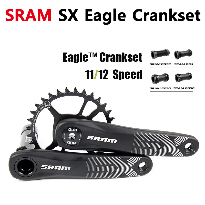 100 original SRAM 12 Speed SX EAGLE Crank DUB 34T 6mm Offset Steel